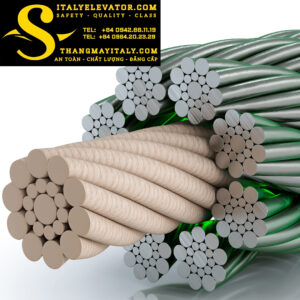 CÁP THÉP TẢI THANG MÁY CÔNG NGHỆ ITALY SẢN XUẤT TẠI HÀN QUỐC CTTM-12.0MM-LÕI BỐ