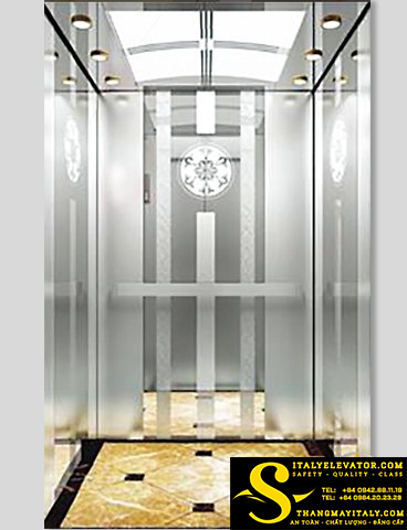 CABIN THANG MÁY INOX GƯƠNG HOA VĂN 1