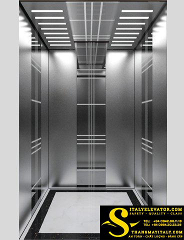 CABIN THANG MÁY INOX GƯƠNG HOA VĂN 2